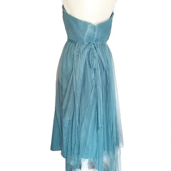 Jenny Yoo Annabelle Convertible Bridesmaid Dress Vintage Teal size 12 “altered” - Picture 3 of 8